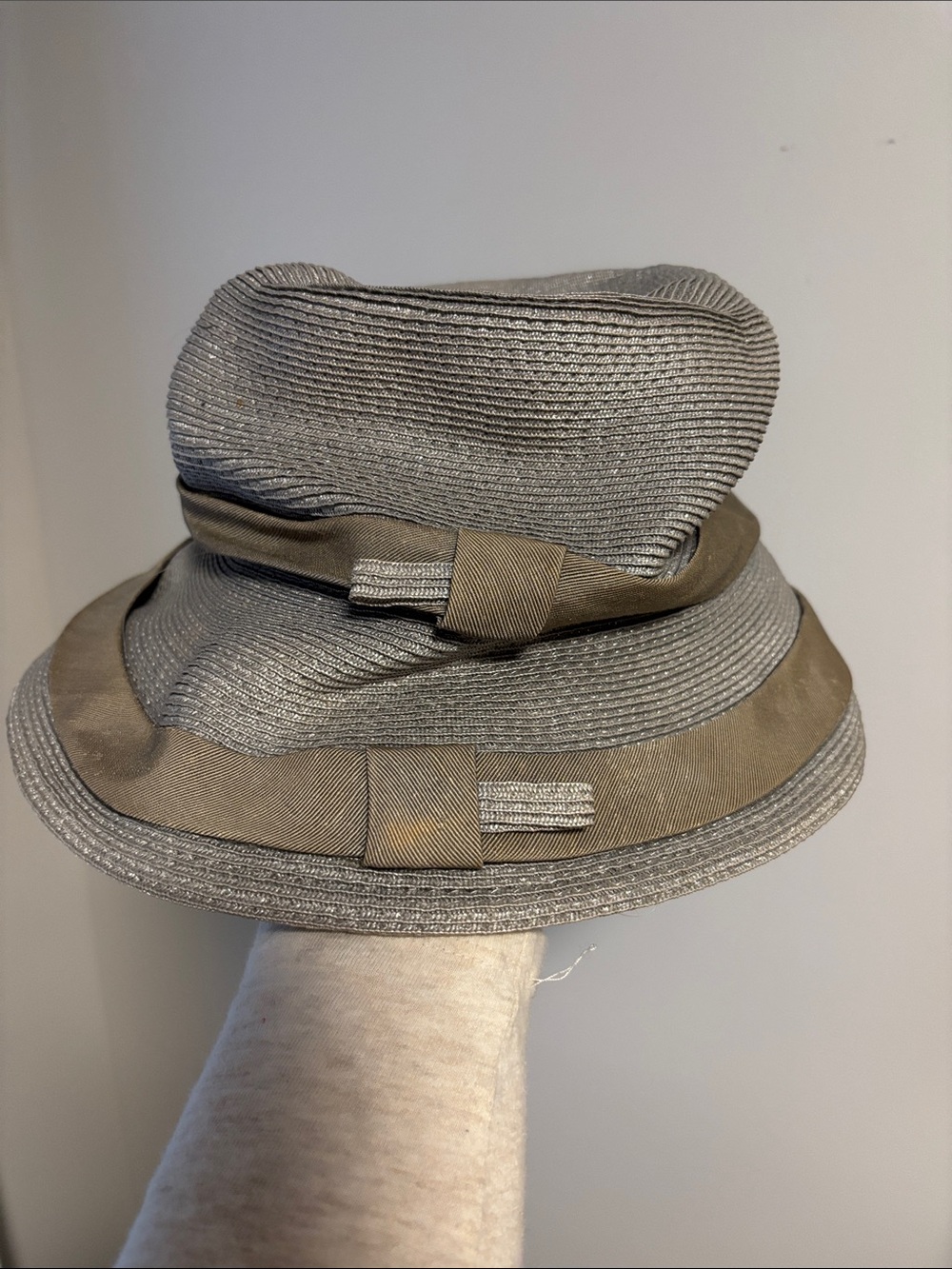 Lucila Menden vintage bucket hat grey